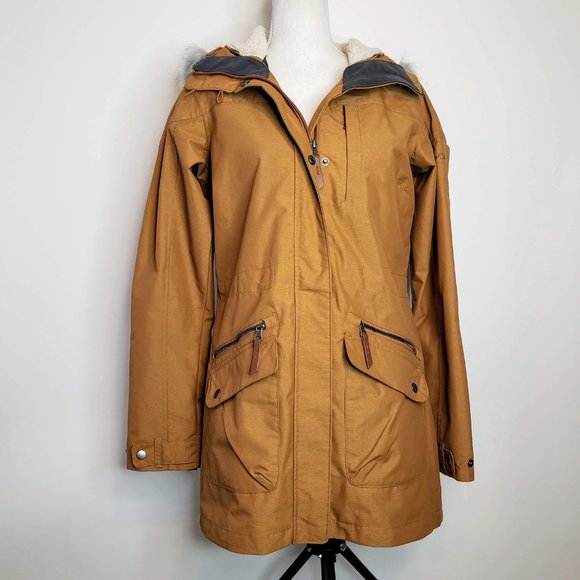 Columbia Sherpa and Faux Fur Hooded Windbreaker Jacket S - Picture 1 of 12
